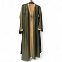 Royal Amethyst Gold-Embroidered Kaftan Abaya 1 part Burkha