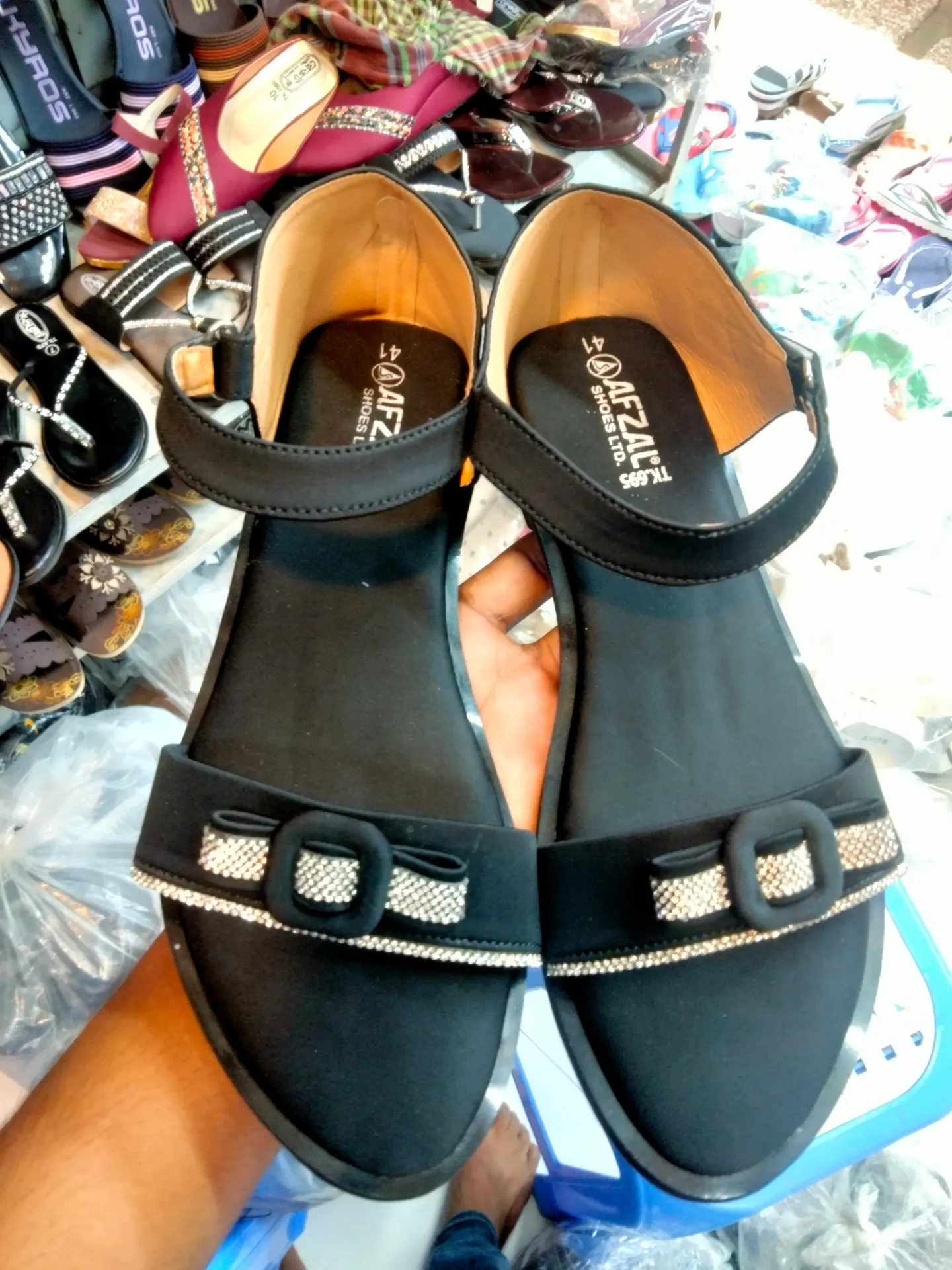 AFZAL Shoes Rhinestone Sandals